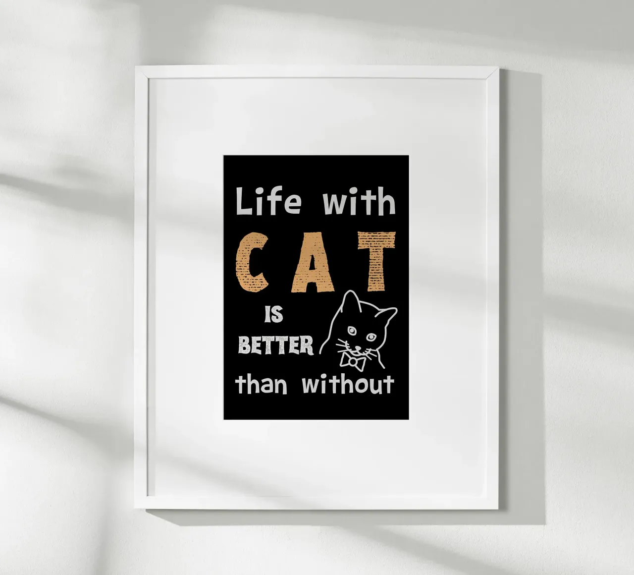 Life With Cat Is Better hahnemühle by Bartosz Powalka
