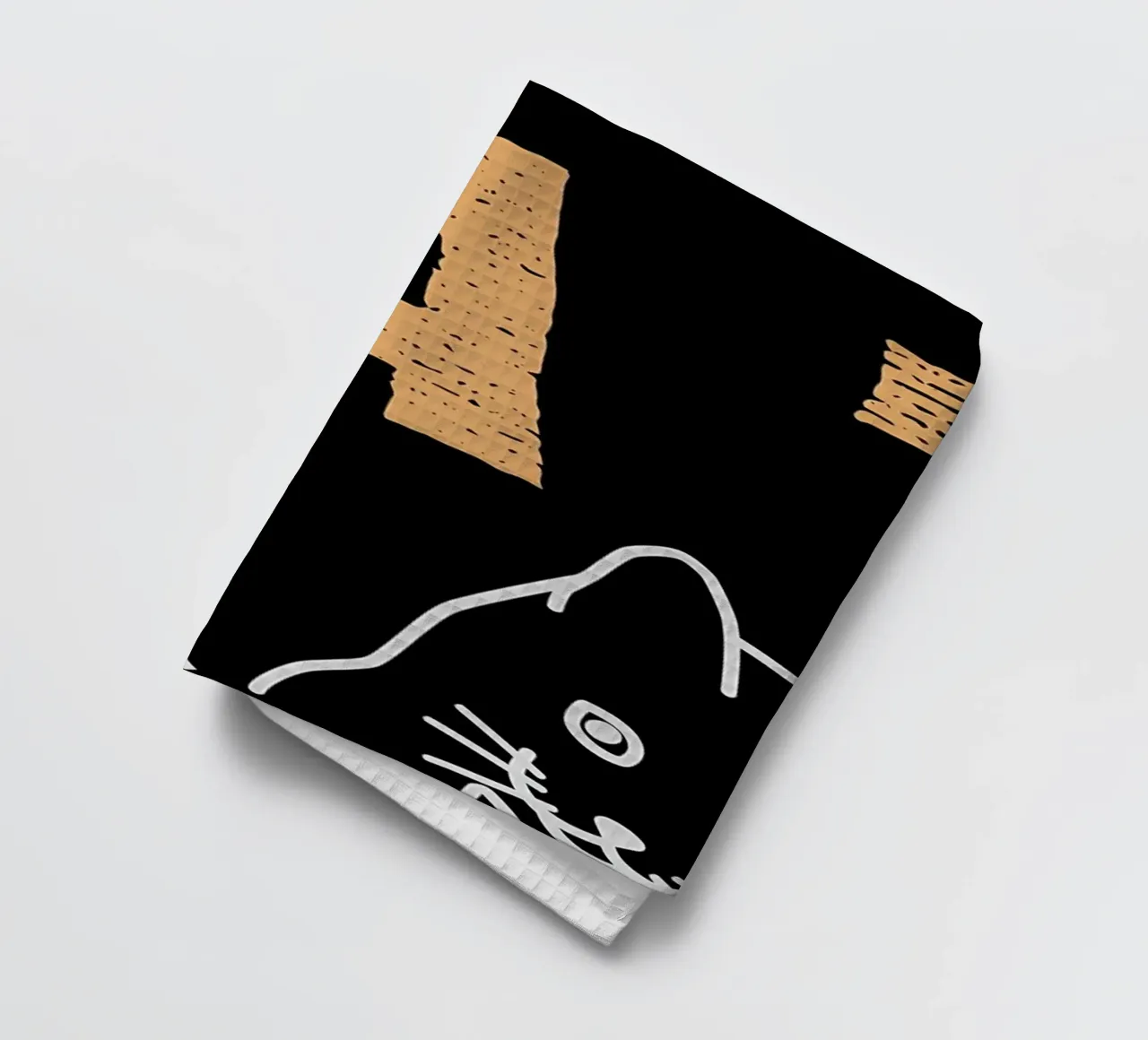 Life With Cat Is Better tea towel by Bartosz Powalka