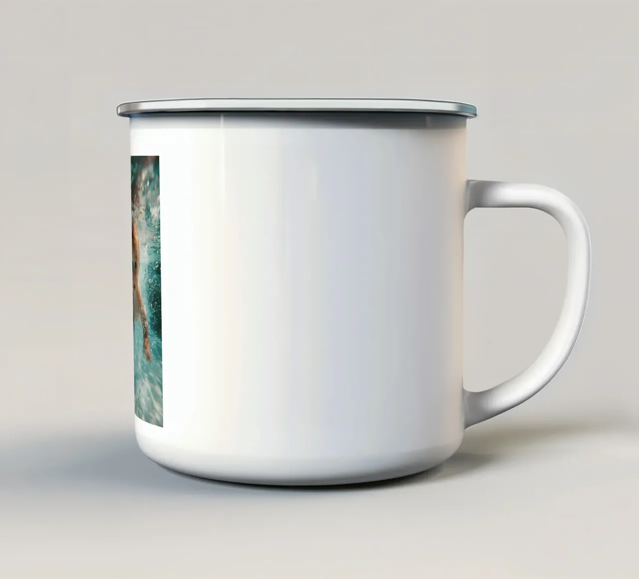 Baby Splash tazza in smalto da M-Ulrich-Digital Art