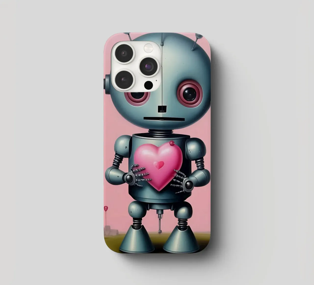 Robot con un cuore_15 cover iphone da Pink- und LoveArt by LK