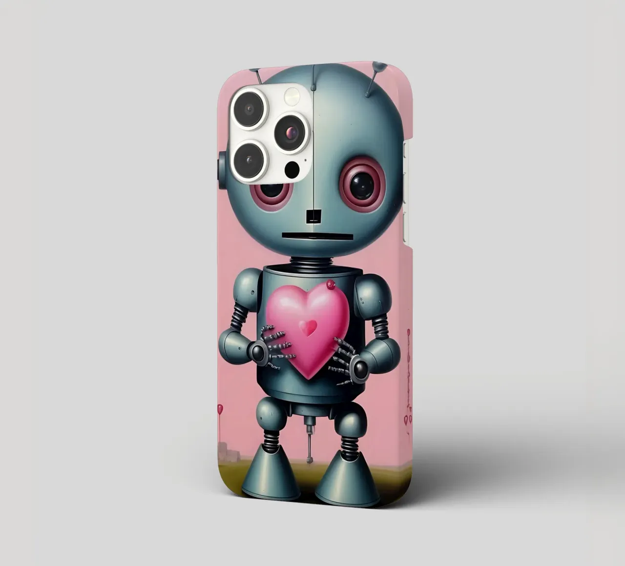 Robot con un cuore_15 cover iphone da Pink- und LoveArt by LK