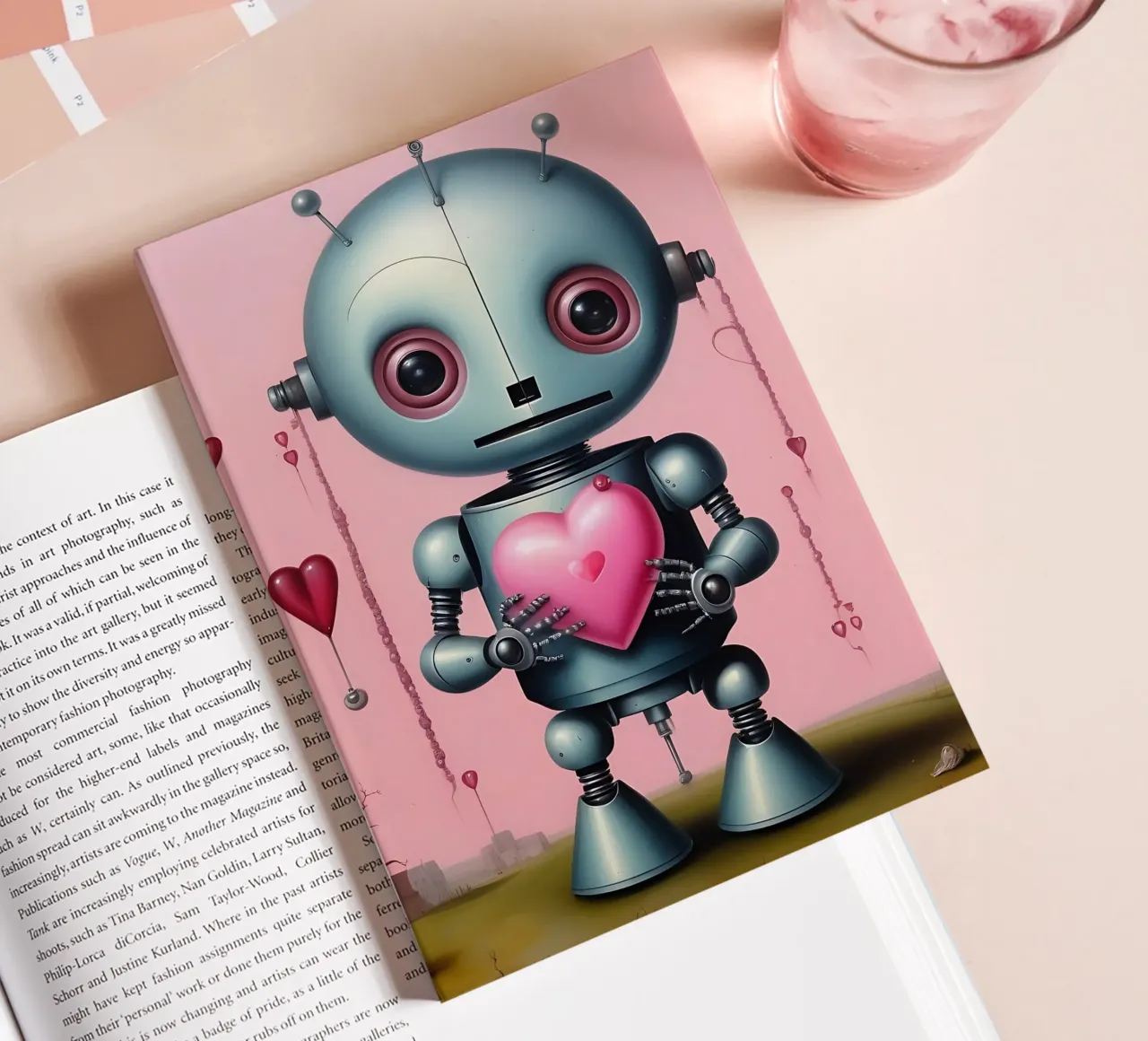 Robot con un cuore_15 diario da Pink- und LoveArt by LK
