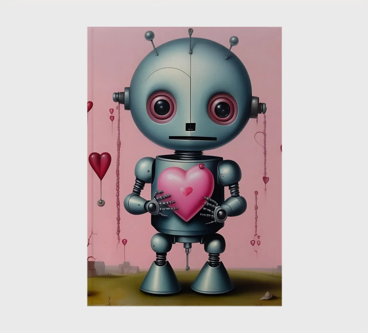 Robot con un cuore_15 diario da Pink- und LoveArt by LK