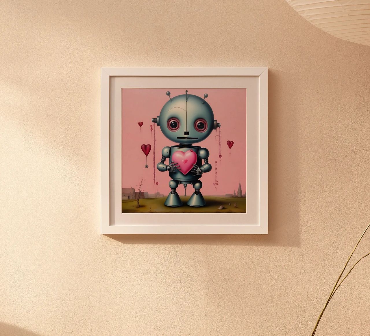 Robot con un cuore_15 carta hahnemühle da Pink- und LoveArt by LK