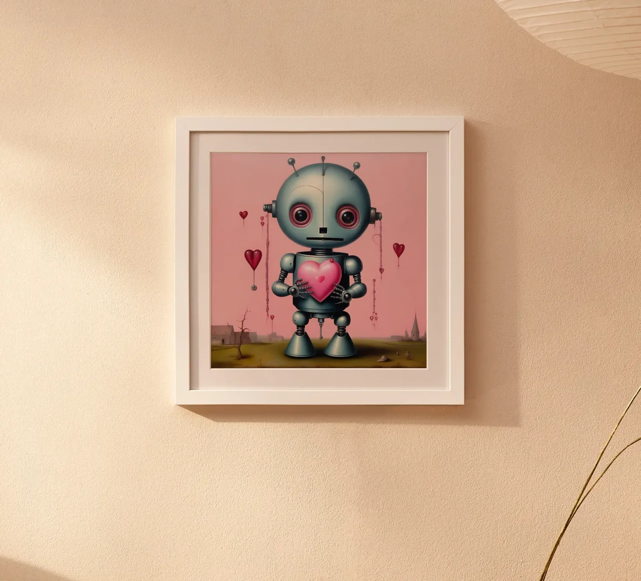Robot con un cuore_15 carta hahnemühle da Pink- und LoveArt by LK