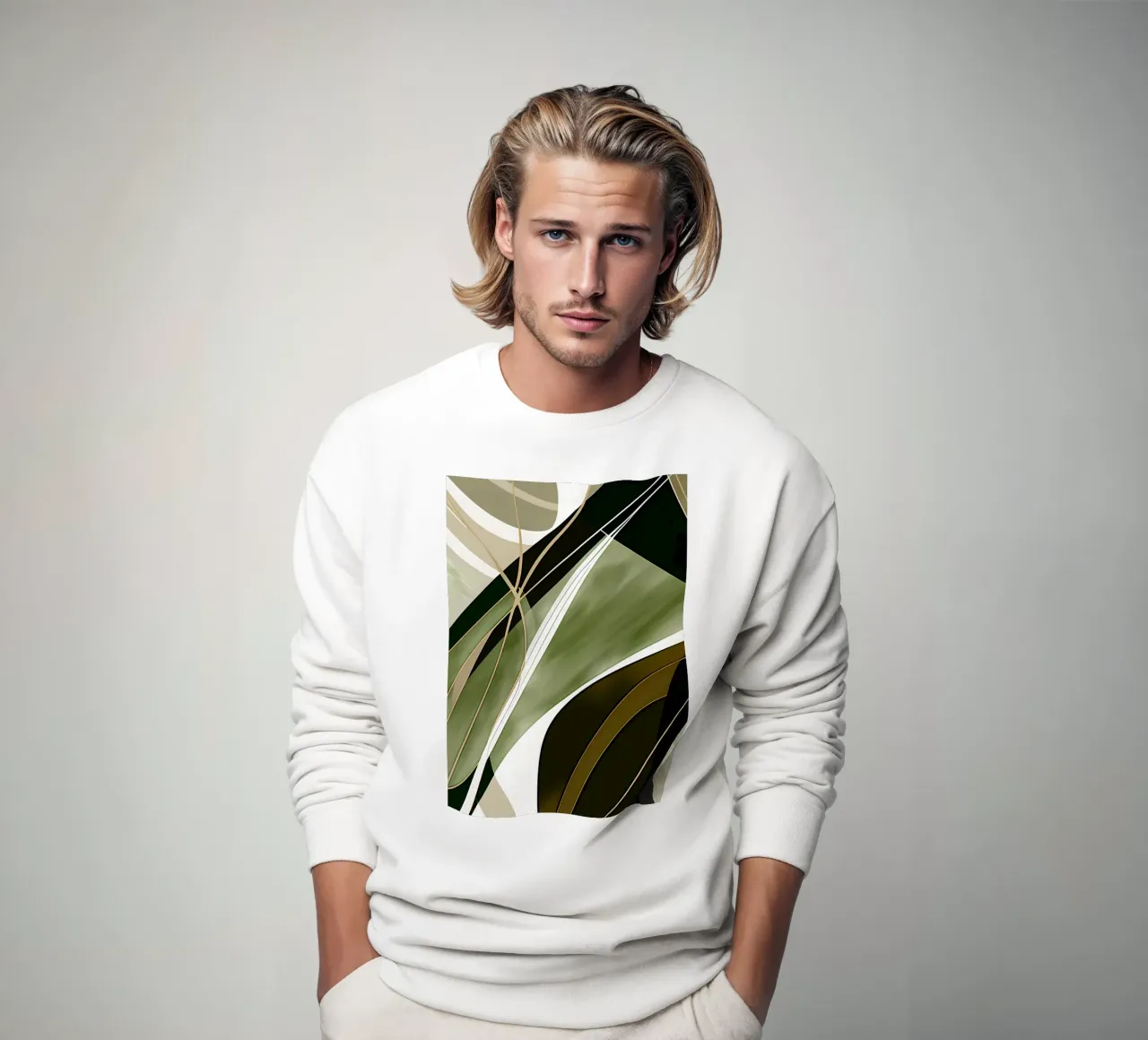 Oro e verde astratto felpa da Aiden Garcia