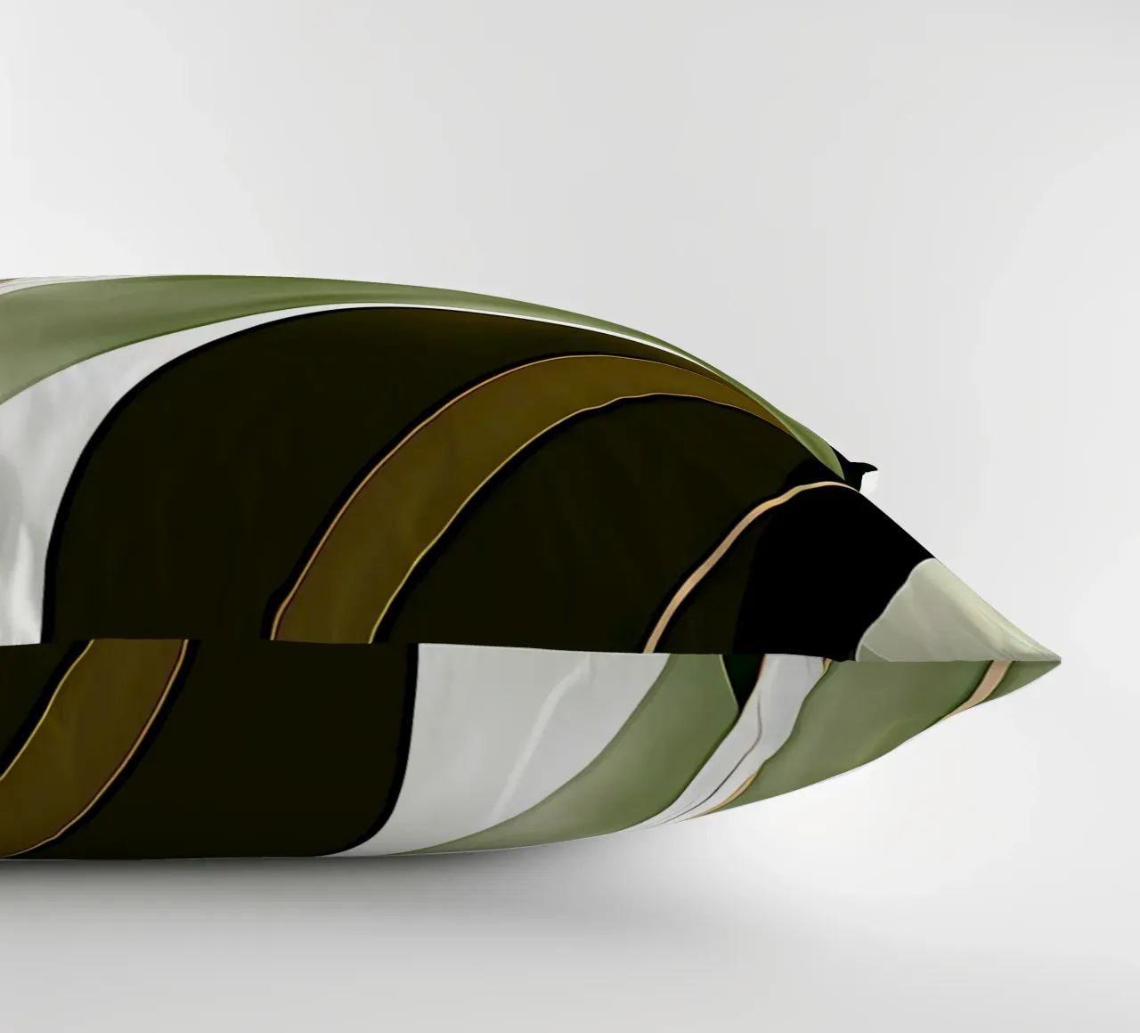 Oro e verde astratto cuscino da Aiden Garcia