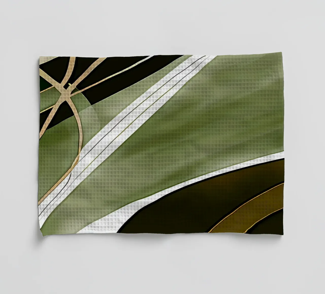 Abstrait or et vert torchon de Aiden Garcia