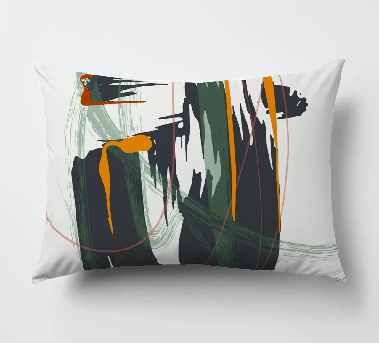 Bold sweeping brushstrokes cuscino da edsonramosart