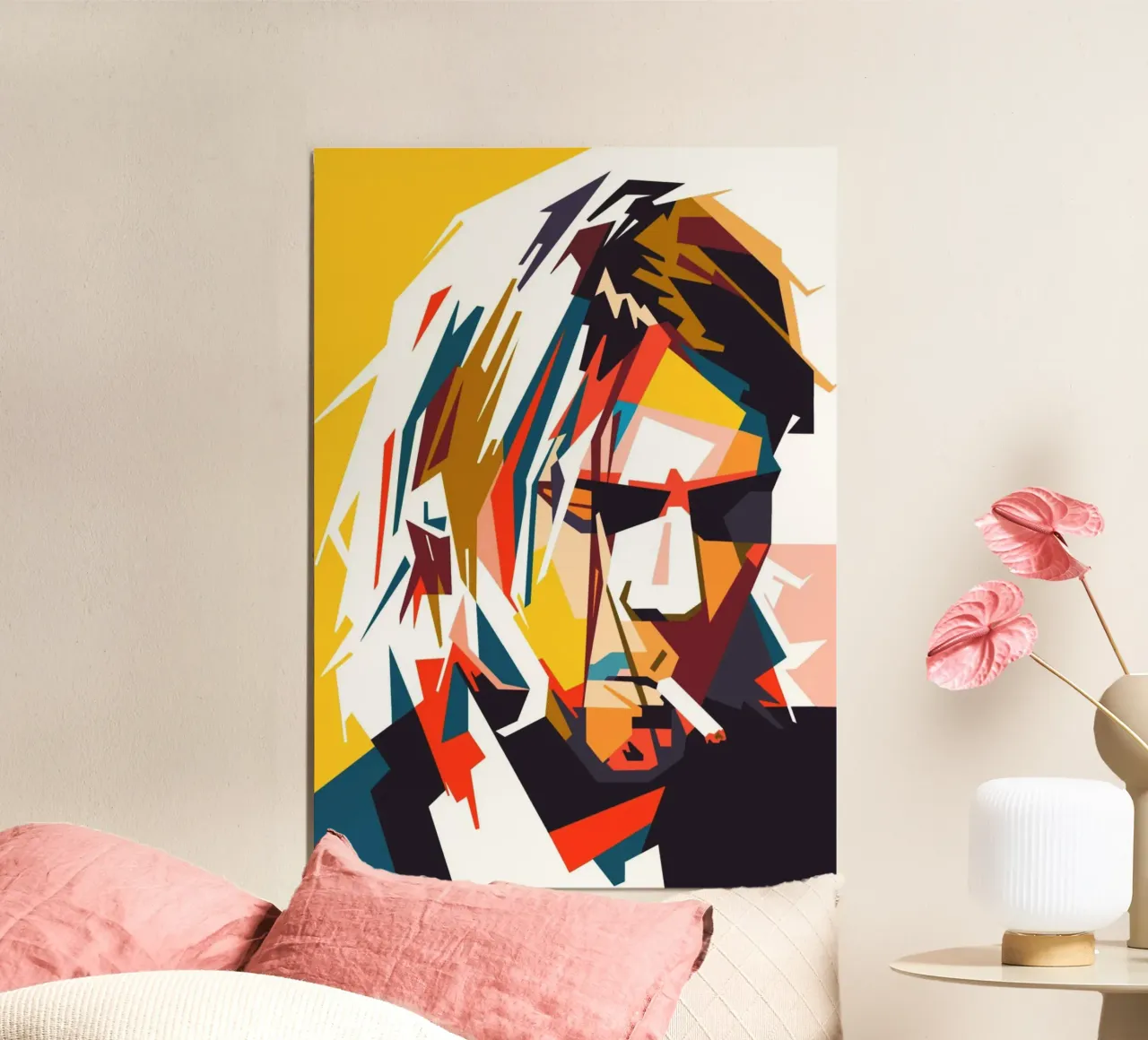 Arte di Kurt Cobain poster da Hantamrata