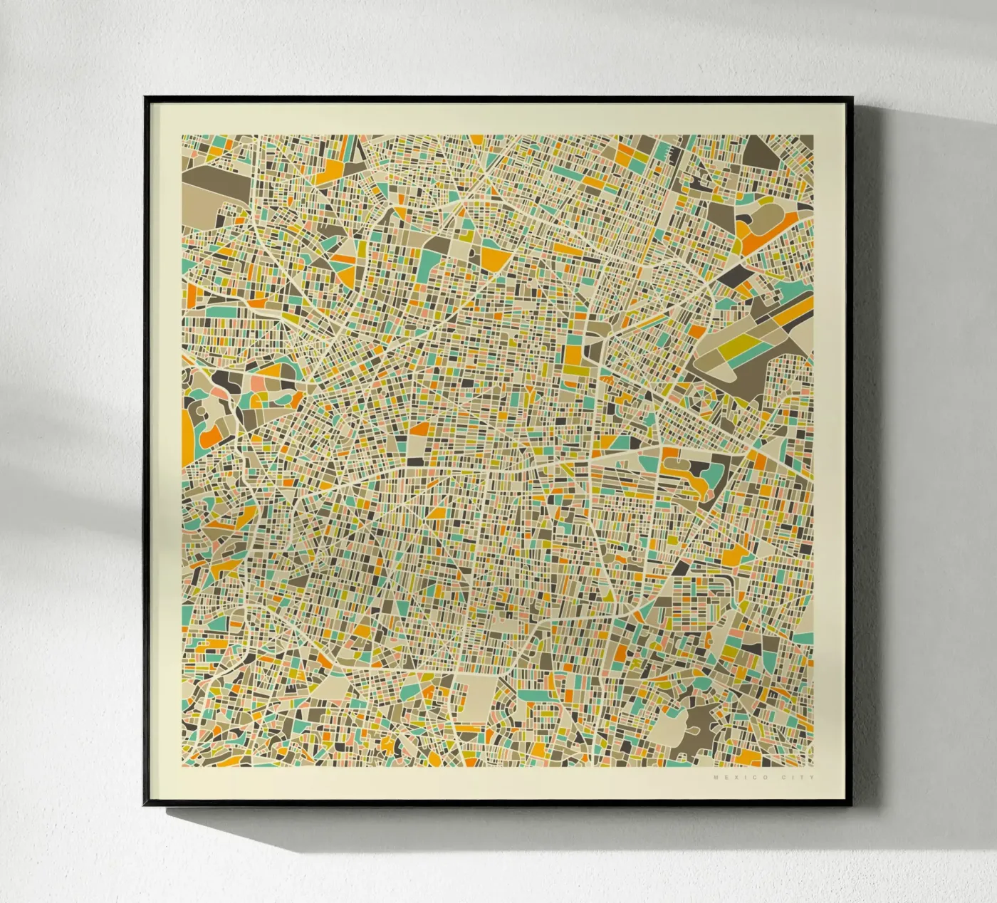 Mexico City Map plexiglass da Jazzberry Blue