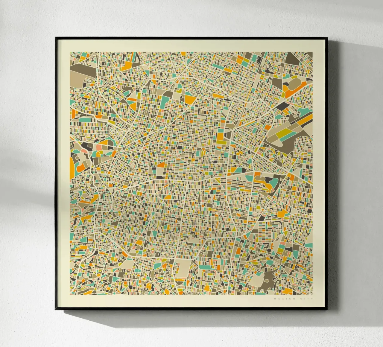 Mexico City Map plexiglass da Jazzberry Blue