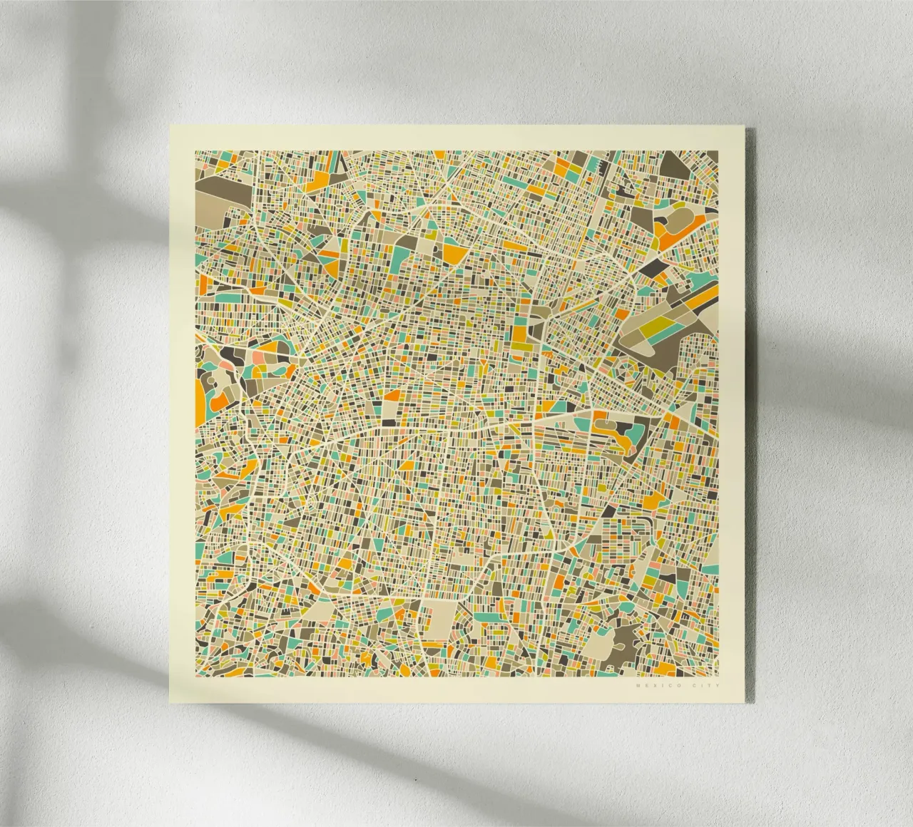 Mexico City Map plexiglass da Jazzberry Blue