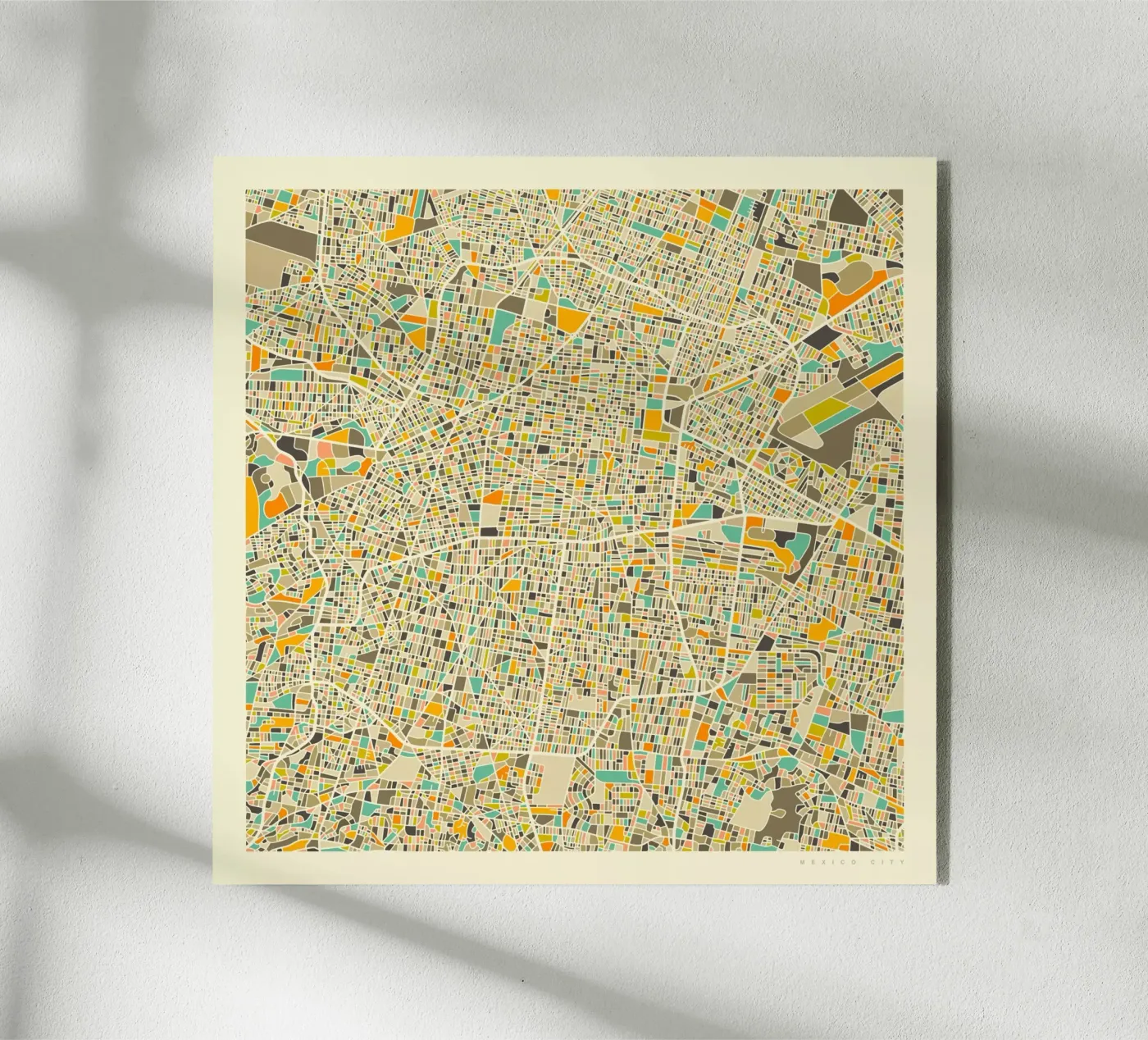 Mexico City Map plexiglass da Jazzberry Blue