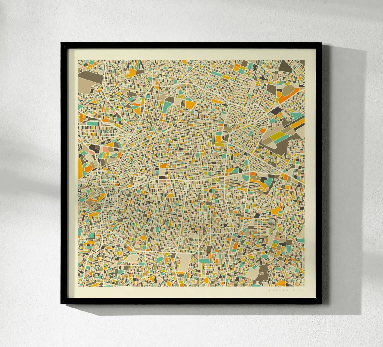 Mexico City Map poster de Jazzberry Blue