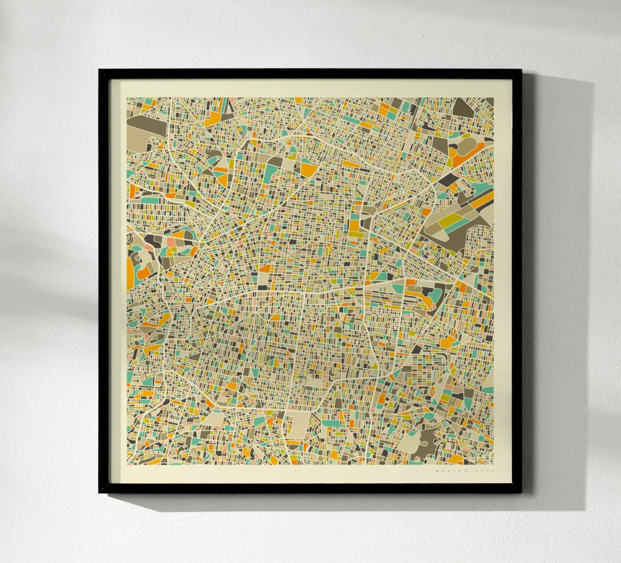 Mexico City Map poster da Jazzberry Blue