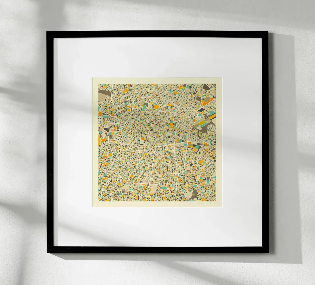 Mexico City Map poster da Jazzberry Blue