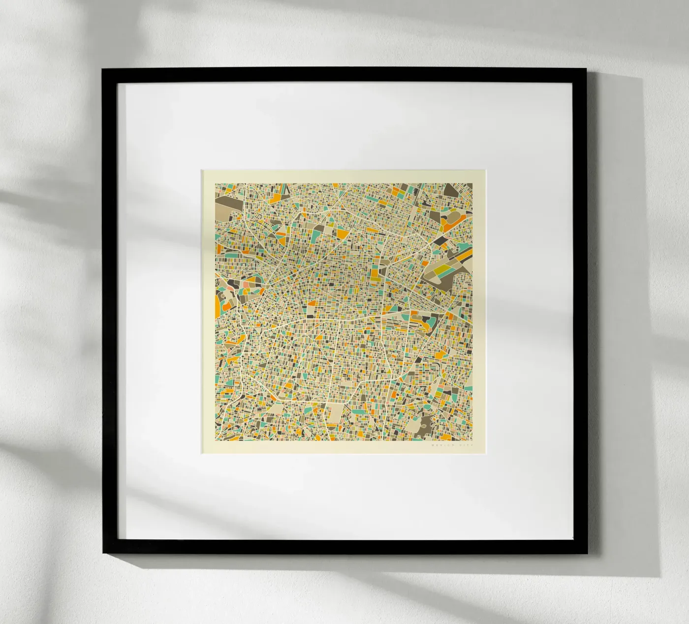 Mexico City Map poster da Jazzberry Blue