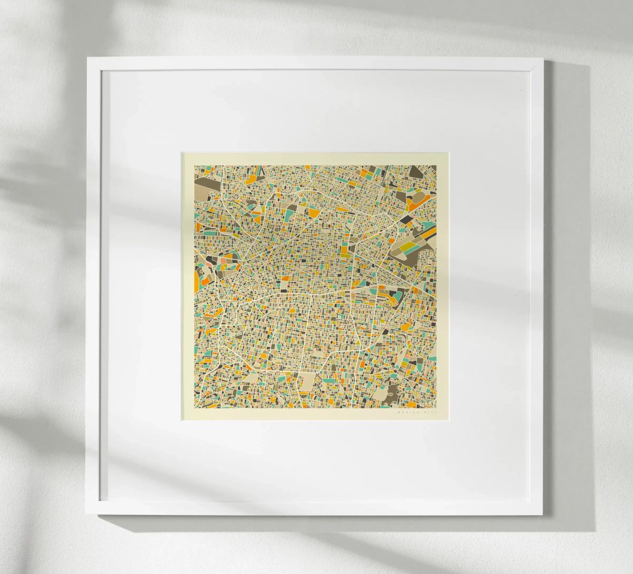 Mexico City Map poster de Jazzberry Blue