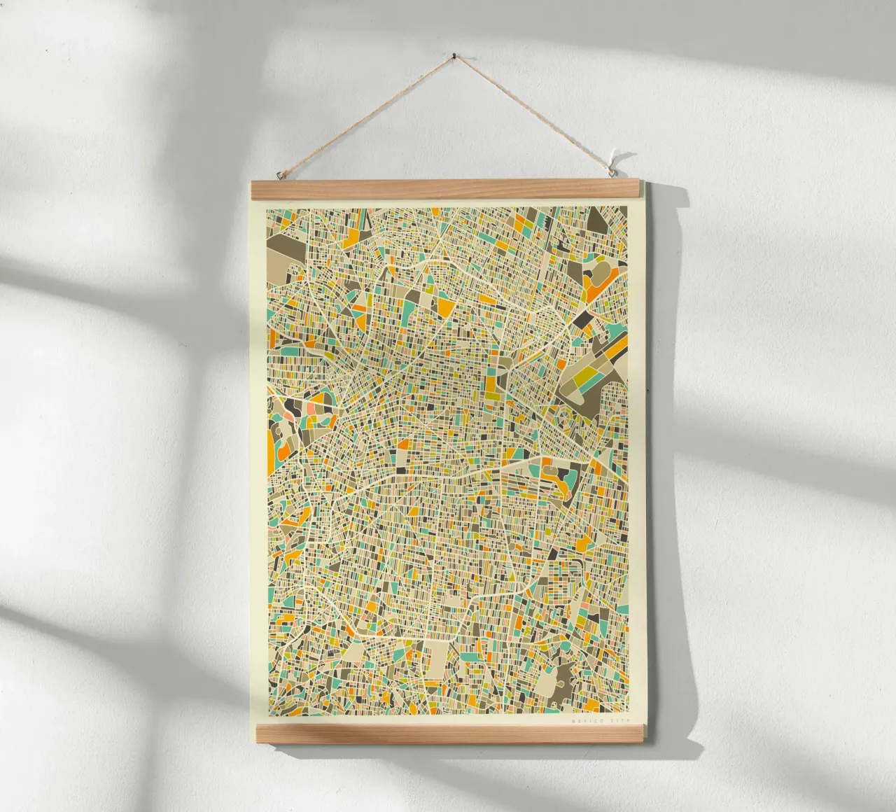 Mexico City Map poster da Jazzberry Blue