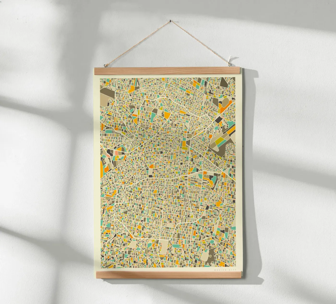 Mexico City Map poster da Jazzberry Blue