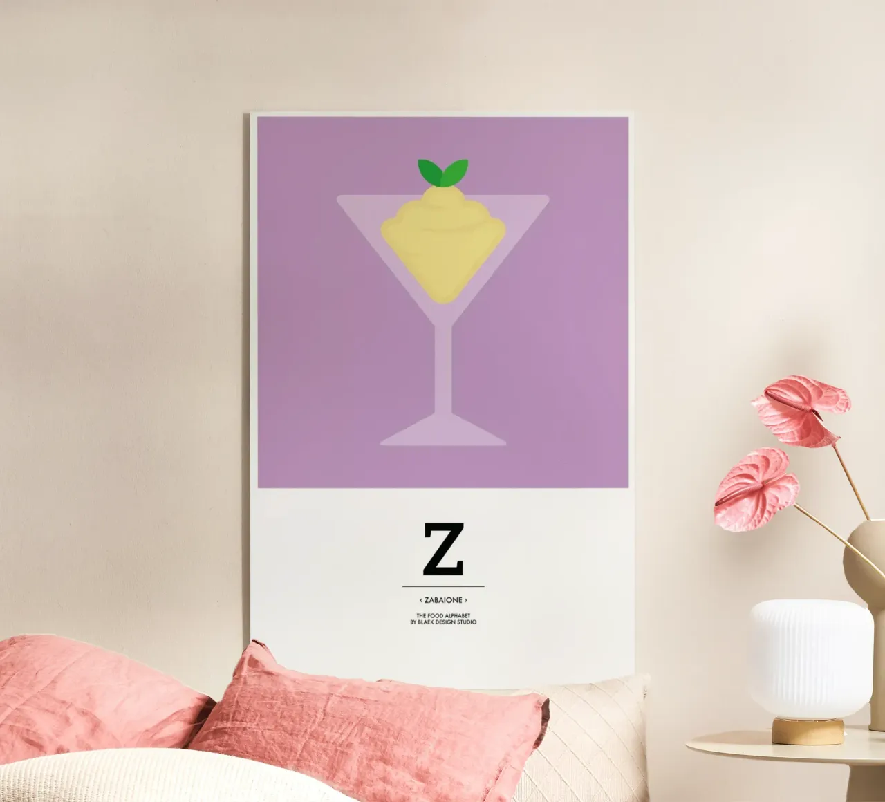 „The Food Alphabet“ - Z like Zabaione plexiglass da BLAEK Design Studio