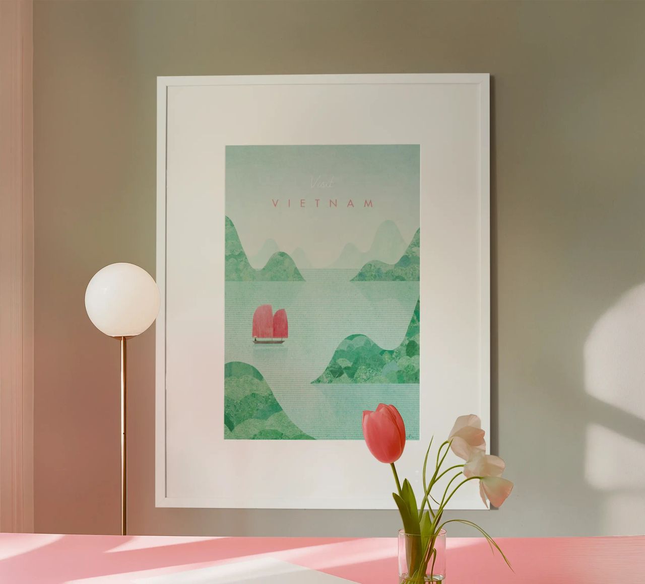 Vietnam poster with aluminum frame by Henry Rivers