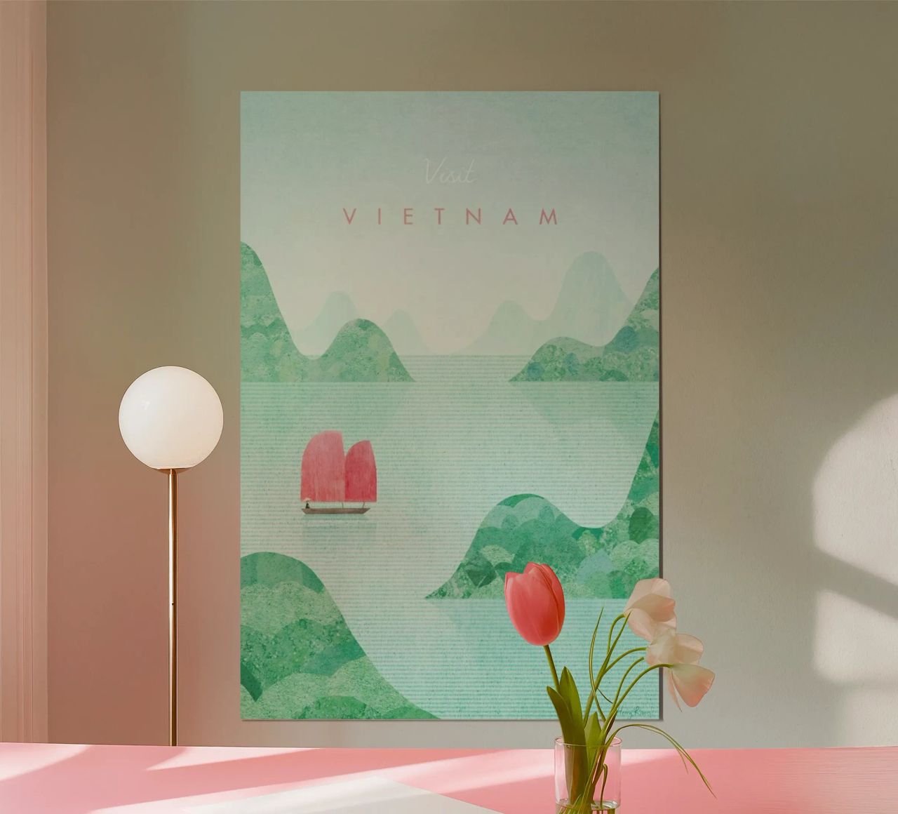 Vietnam poster with aluminum frame by Henry Rivers