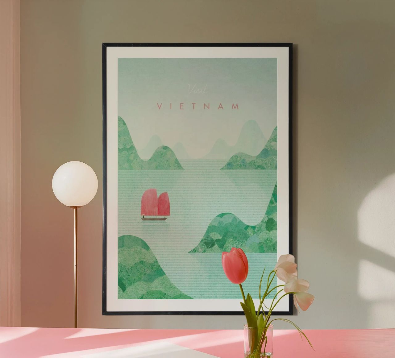 Vietnam poster with aluminum frame by Henry Rivers
