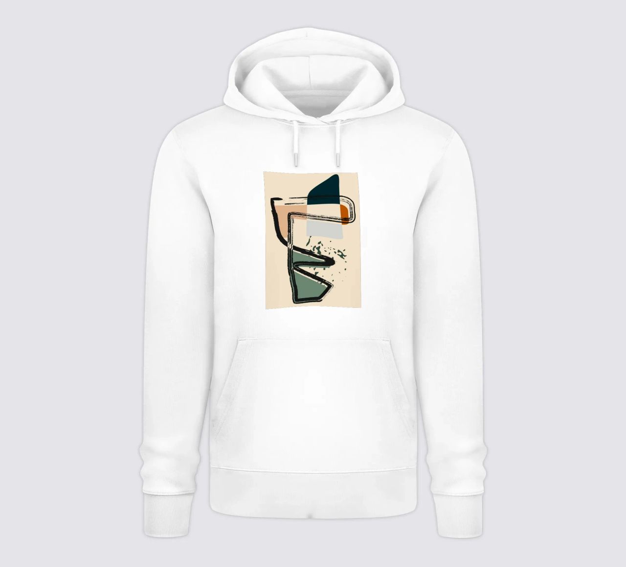 Abstract shapes and bold lines felpa con cappuccio da LisaArtes