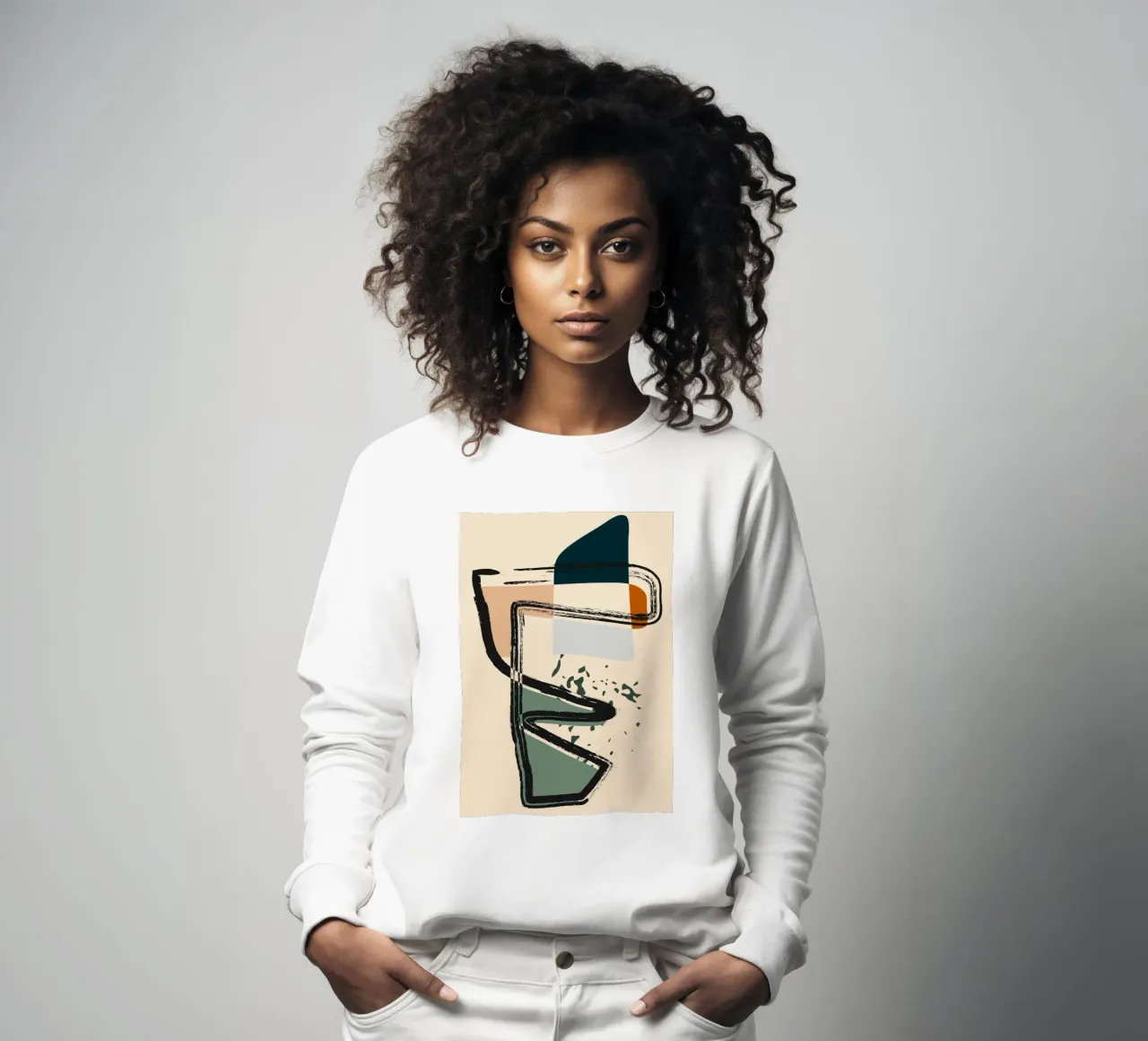 Abstract shapes and bold lines sweatshirt by LisaArtes