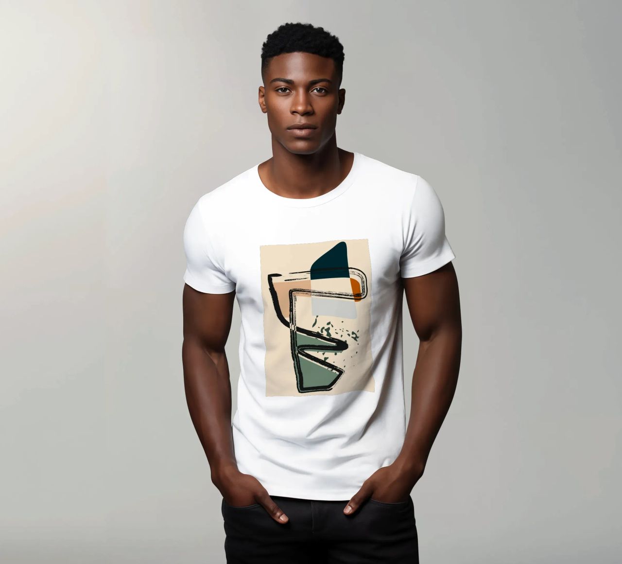 Abstract shapes and bold lines t-shirt by LisaArtes