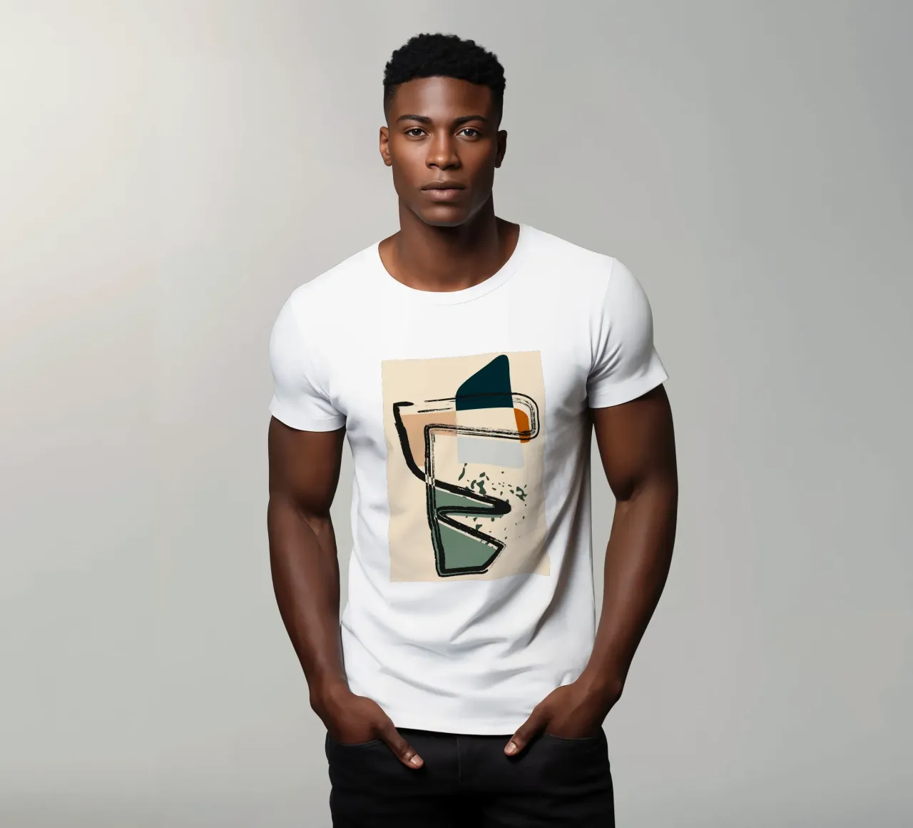 Abstract shapes and bold lines t-shirt da LisaArtes