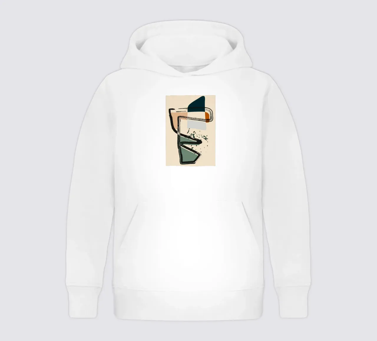 Abstract shapes and bold lines felpa bambino con cappuccio da LisaArtes