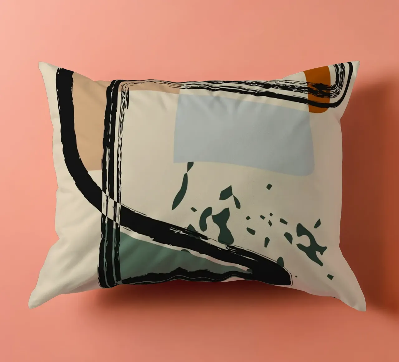 Abstract shapes and bold lines Kissen von LisaArtes