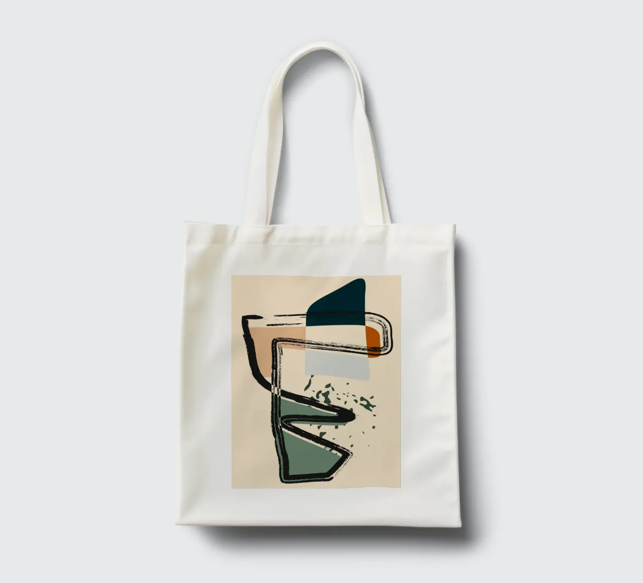 Abstract shapes and bold lines borsa in juta da LisaArtes