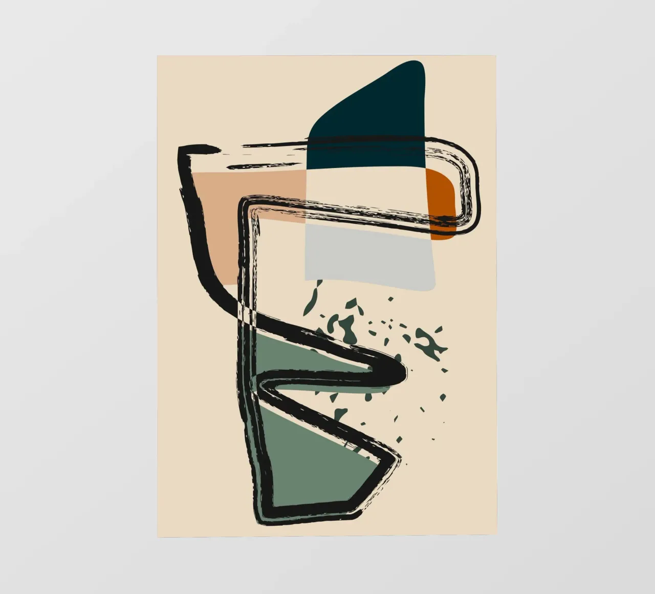 Abstract shapes and bold lines telo in pvc da LisaArtes