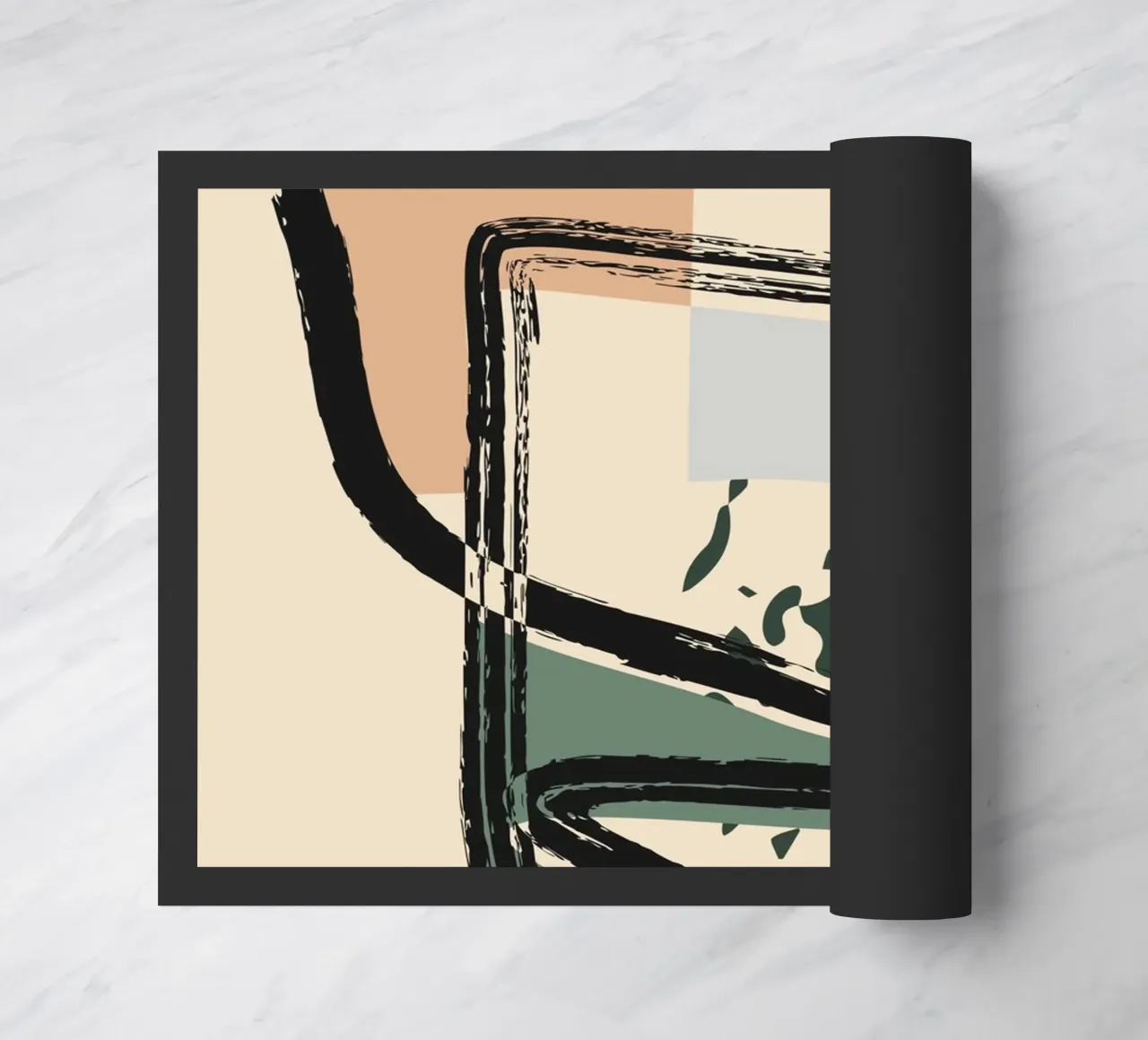 Abstract shapes and bold lines felpudo de LisaArtes