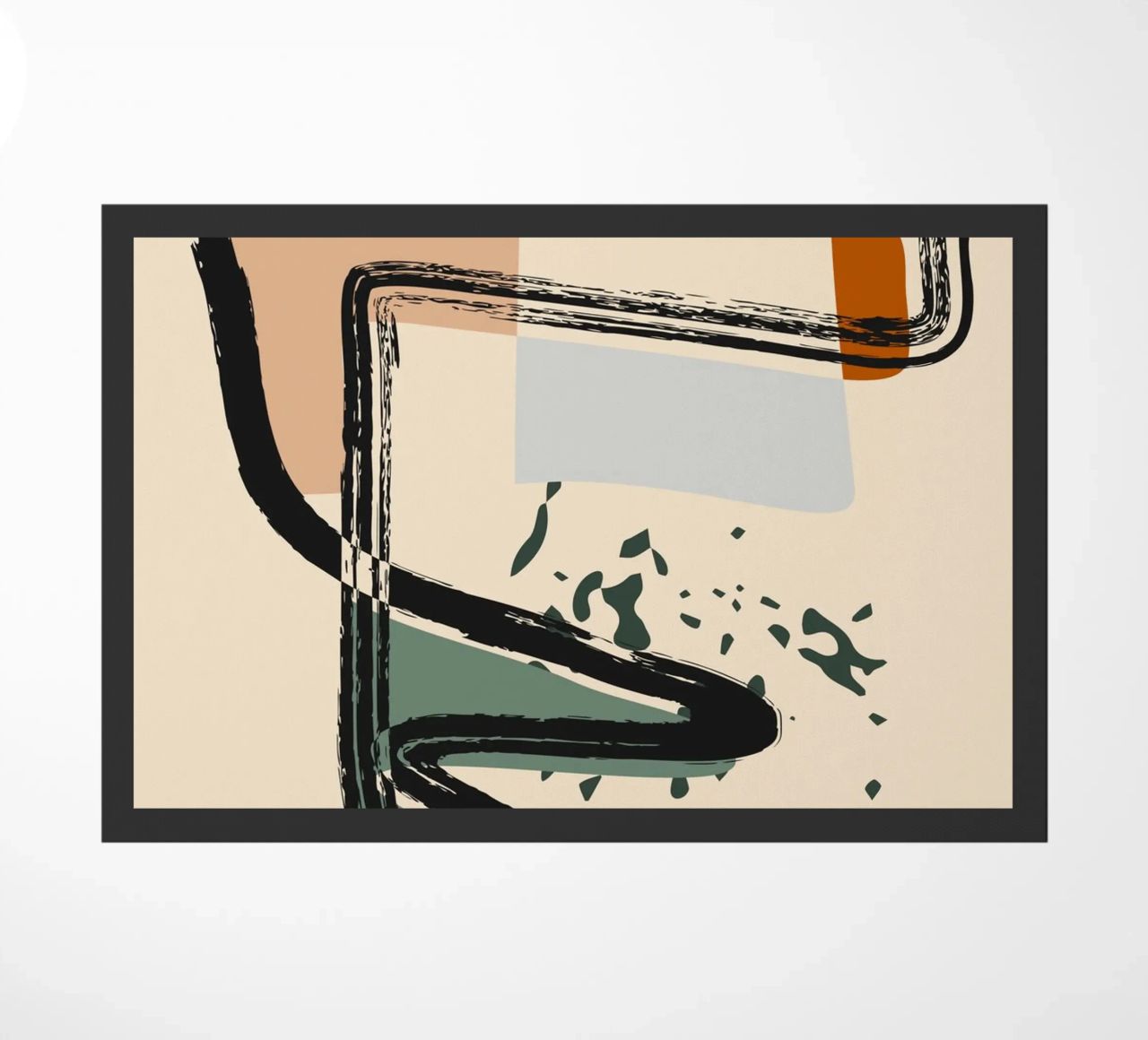 Abstract shapes and bold lines doormat by LisaArtes