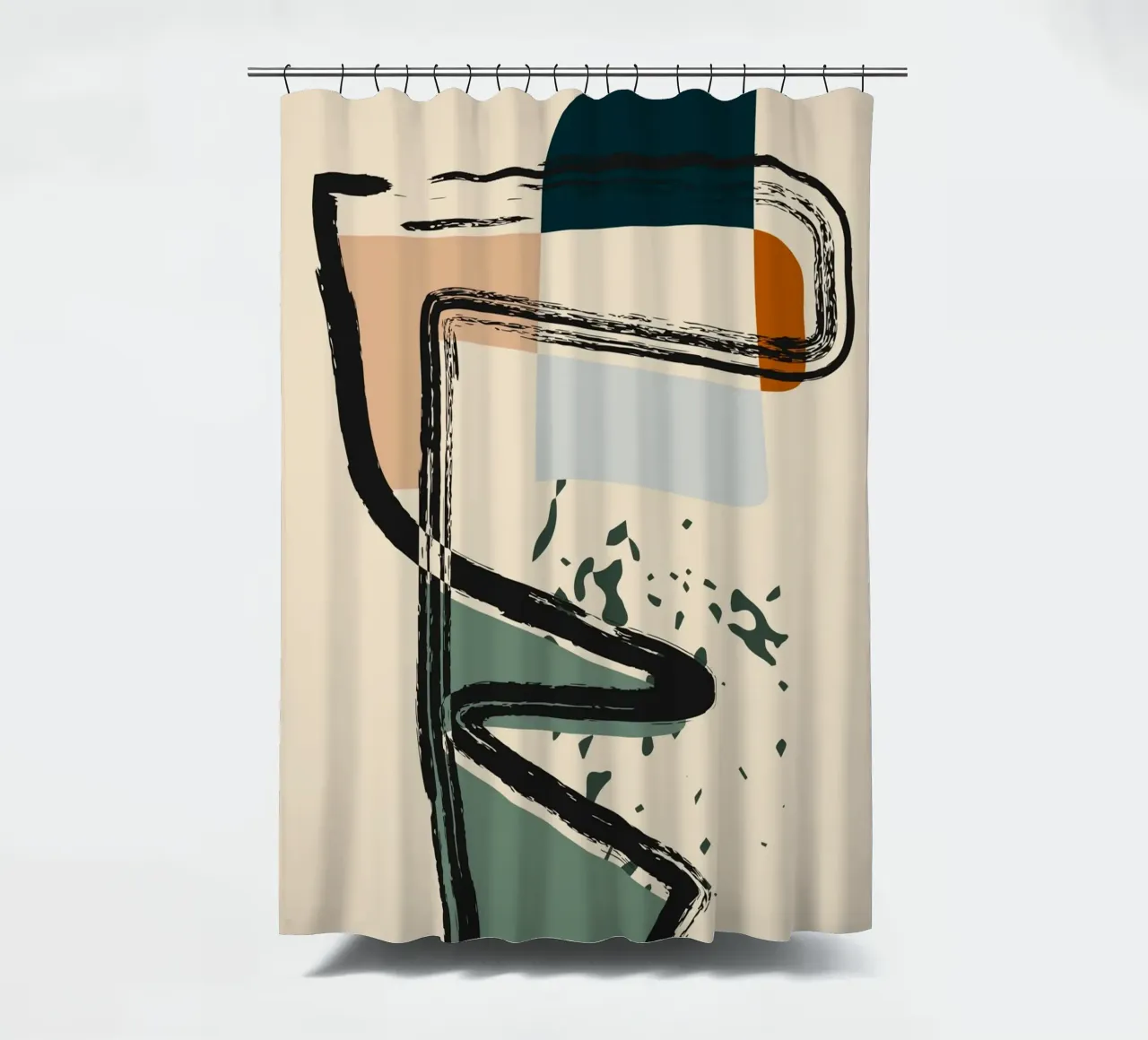 Abstract shapes and bold lines tenda da doccia da LisaArtes