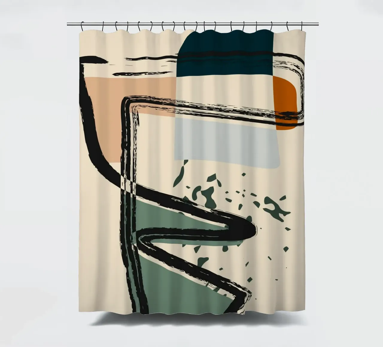 Abstract shapes and bold lines tenda da doccia da LisaArtes