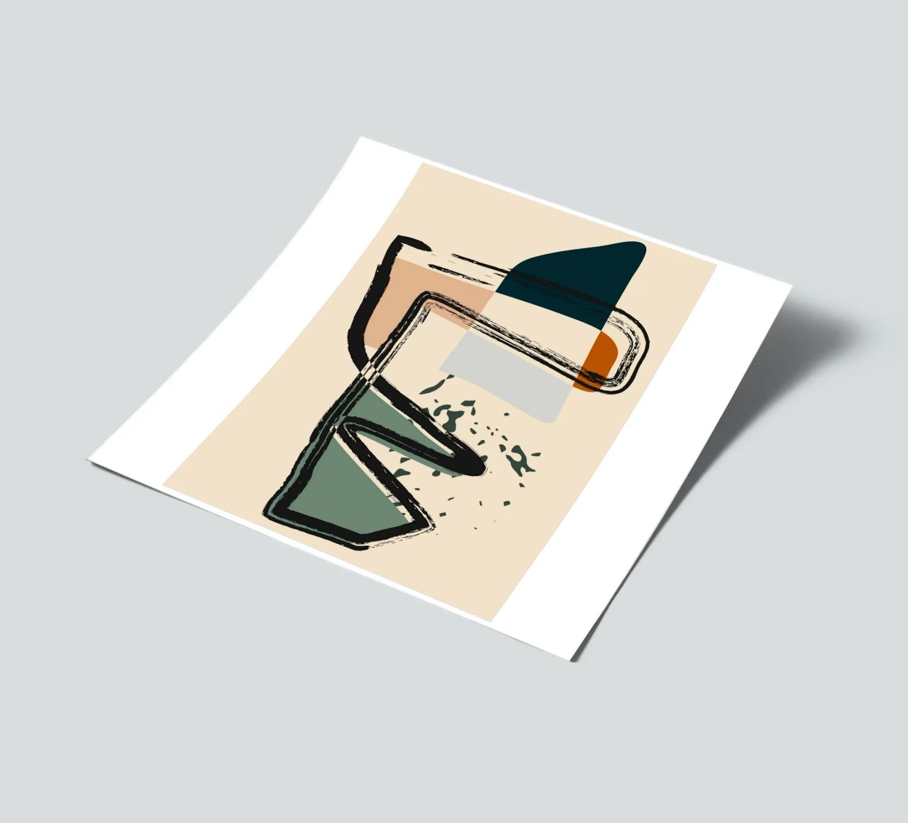 Abstract shapes and bold lines sticker sheet by LisaArtes