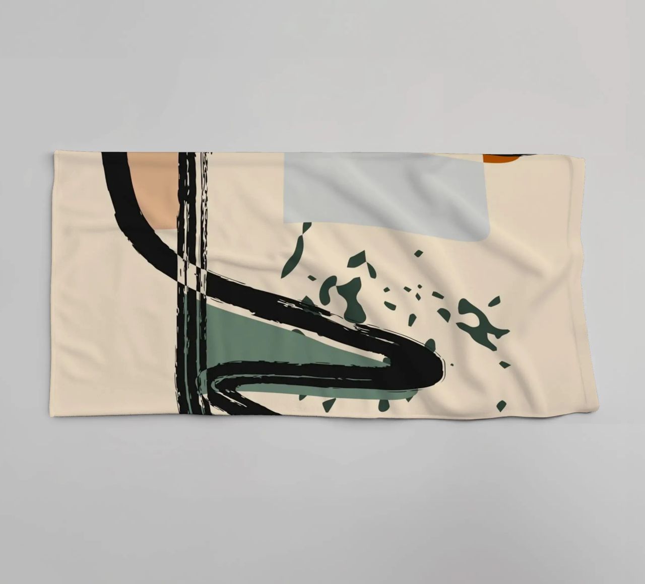 Abstract shapes and bold lines towel by LisaArtes