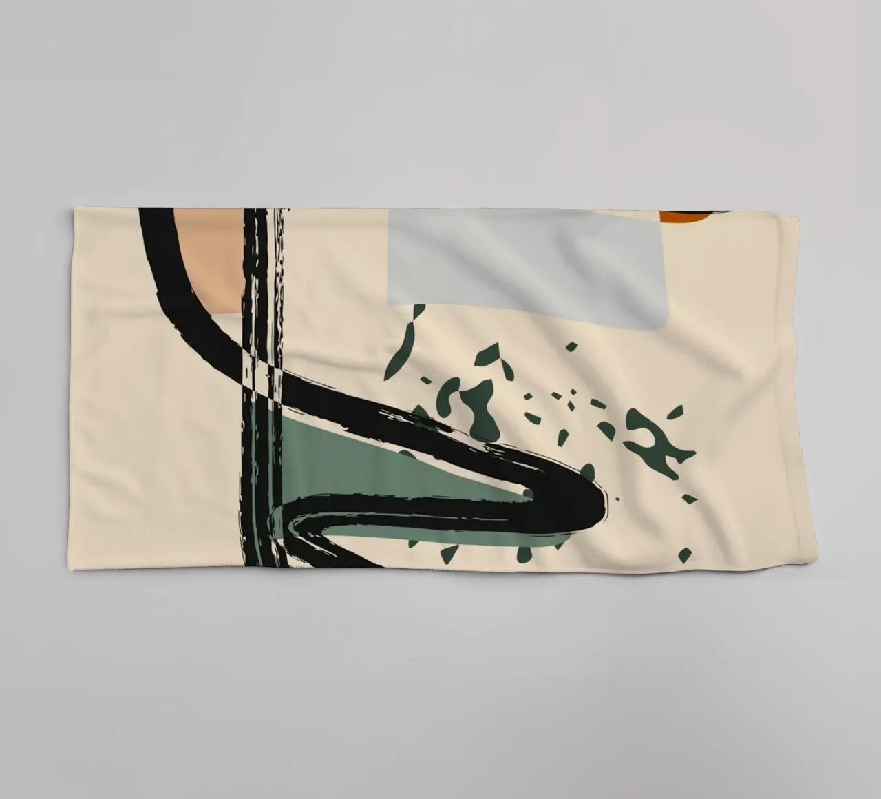Abstract shapes and bold lines towel by LisaArtes