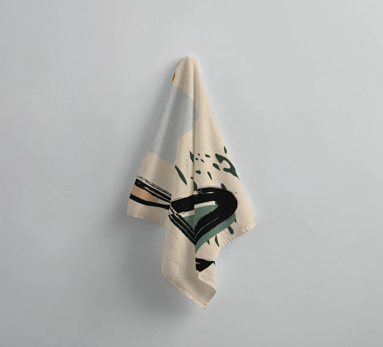Abstract shapes and bold lines towel by LisaArtes