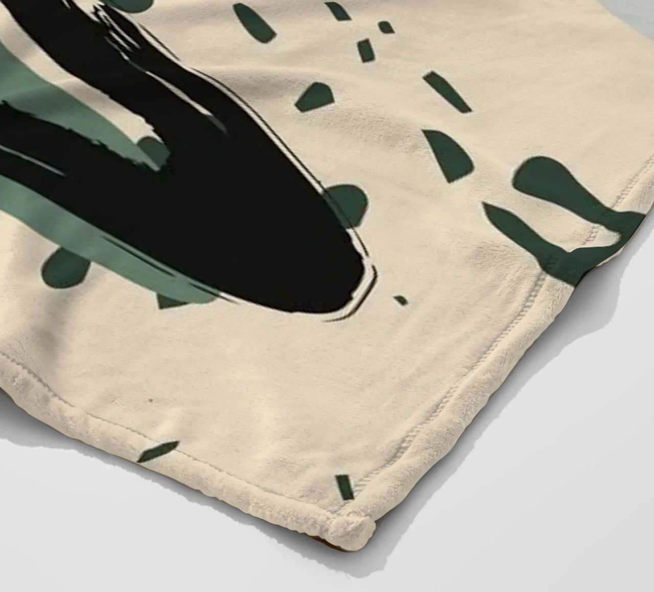 Abstract shapes and bold lines fleece blanket by LisaArtes