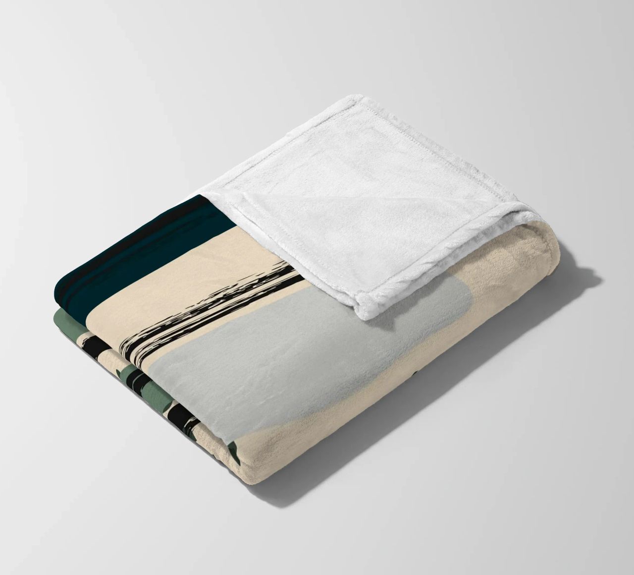Abstract shapes and bold lines fleece blanket by LisaArtes