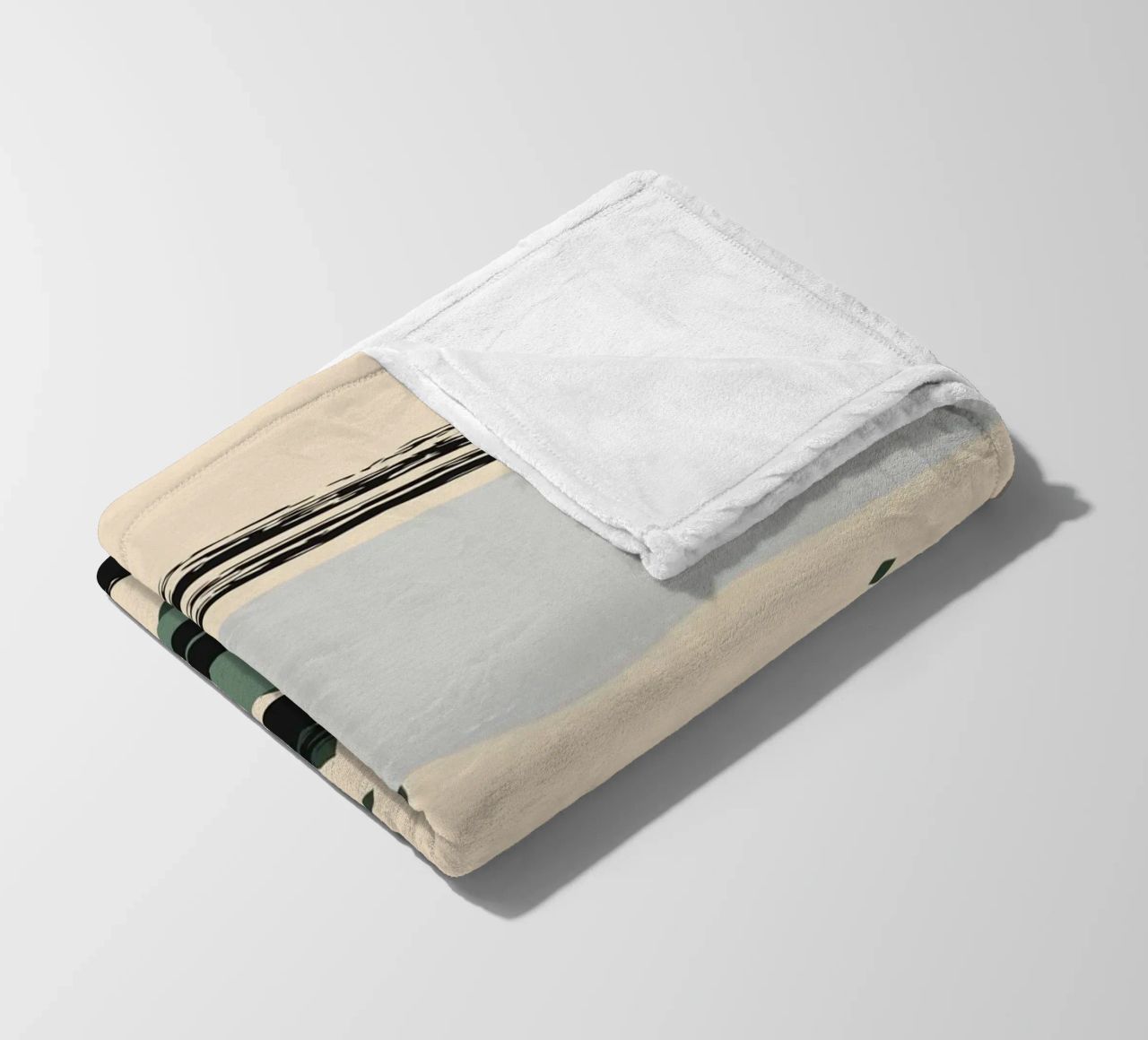 Abstract shapes and bold lines fleece blanket by LisaArtes