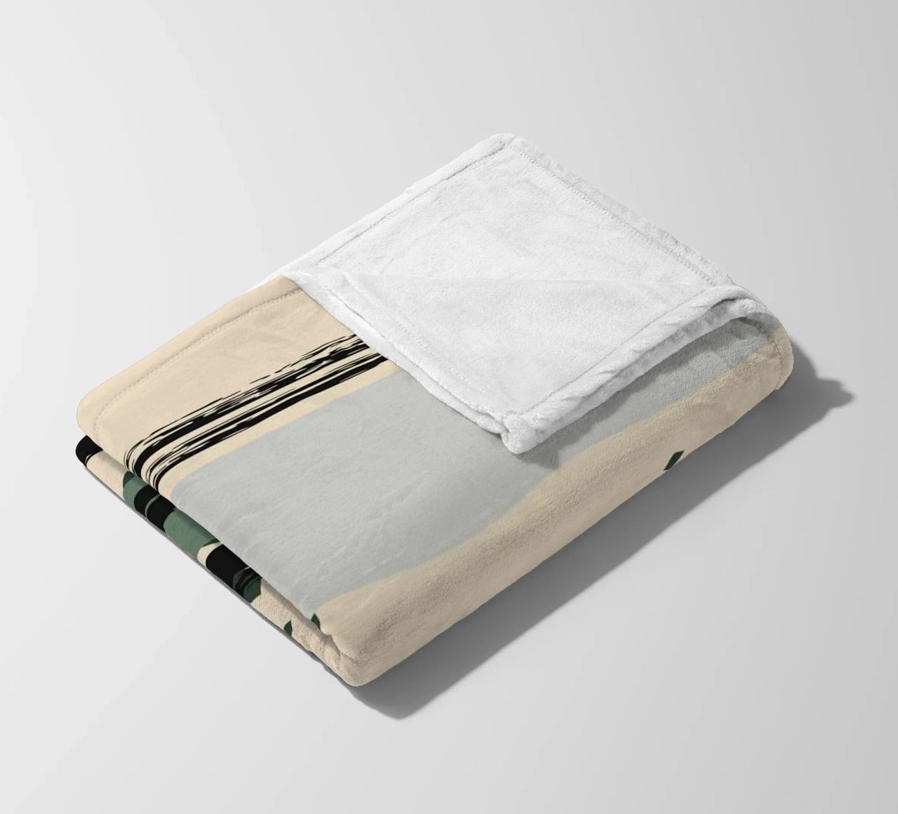 Abstract shapes and bold lines fleece blanket by LisaArtes