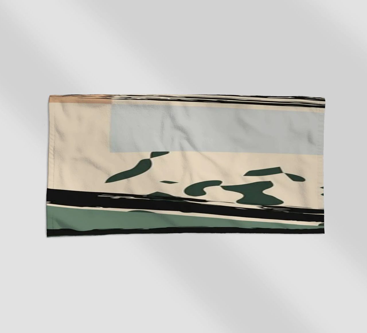 Abstract shapes and bold lines beach towel by LisaArtes